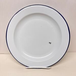 Vintage Robert Steffy Bagatelle 88 Enamelware Single Picnic Plate with Fly